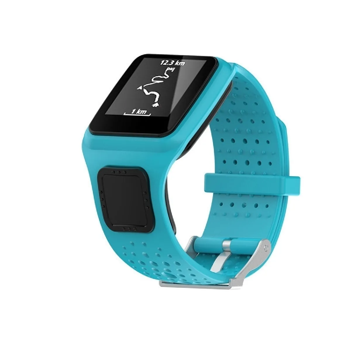 Bracelet pour montre connectée Dragonne Sport en silicone TomTom 1 Series Runner / Cardio Bleu