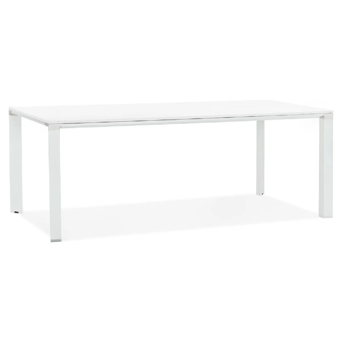 Table de réunion / à manger design 'XLINE' en bois blanc - 200x100 cm