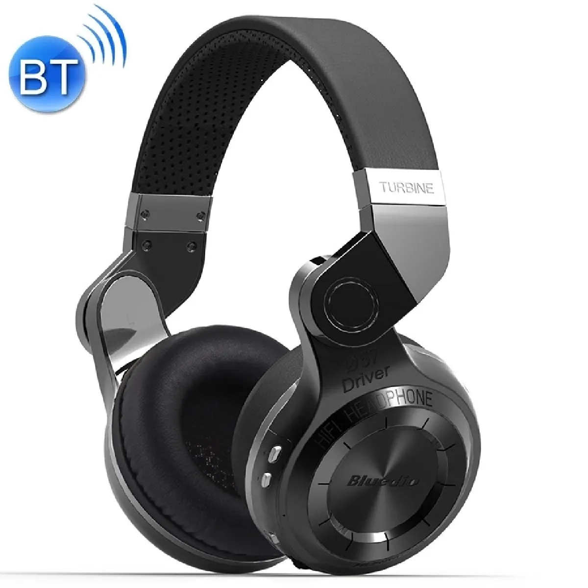 Oreillette Bluetooth noir pour iPhone, Samsung, , Xiaomi, HTC et Autres Smartphones, Tous les Périphériques Audio Turbine Sans Fil 4.1 Stéréo Casque avec Micro,