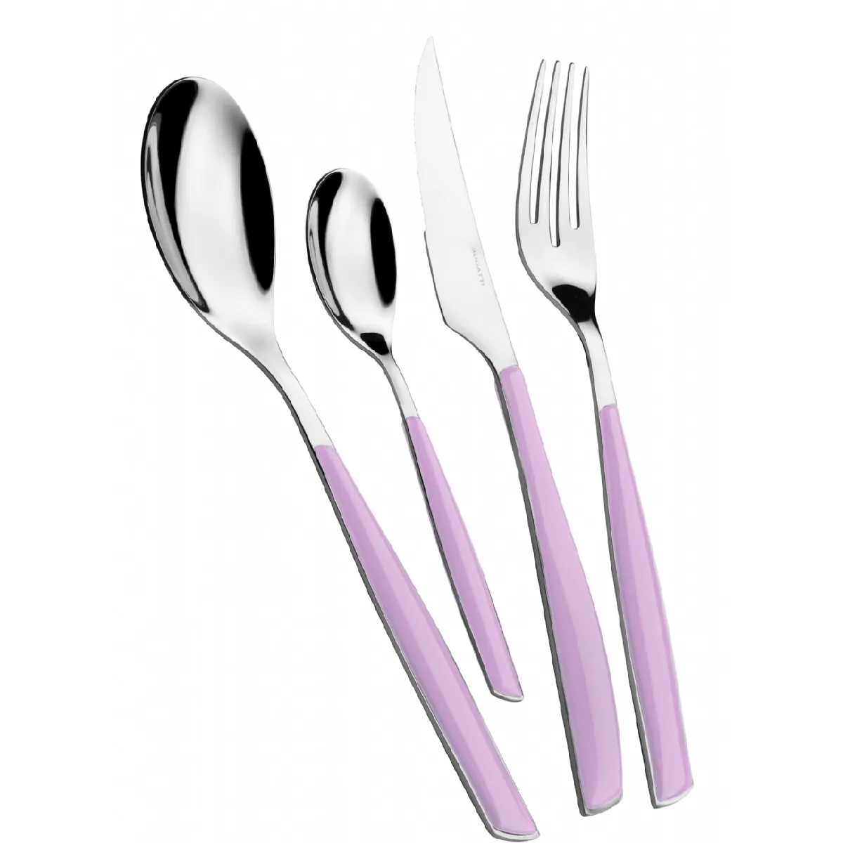 Couverts Glamour lilas de Casa Bugatti, Set 24 pcs. Boite de fenêtre