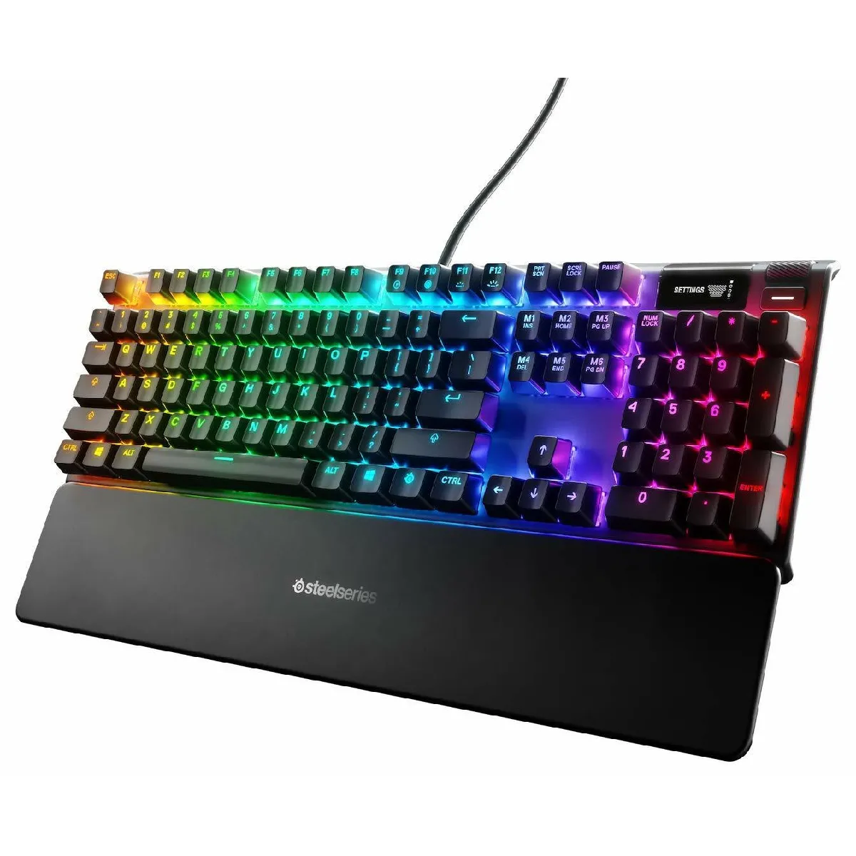 SteelSeries Apex 7 - Clavier de gaming mécanique - Écran OLED Smart Display - Switchs rouges - Agencement allemand QWERTZ