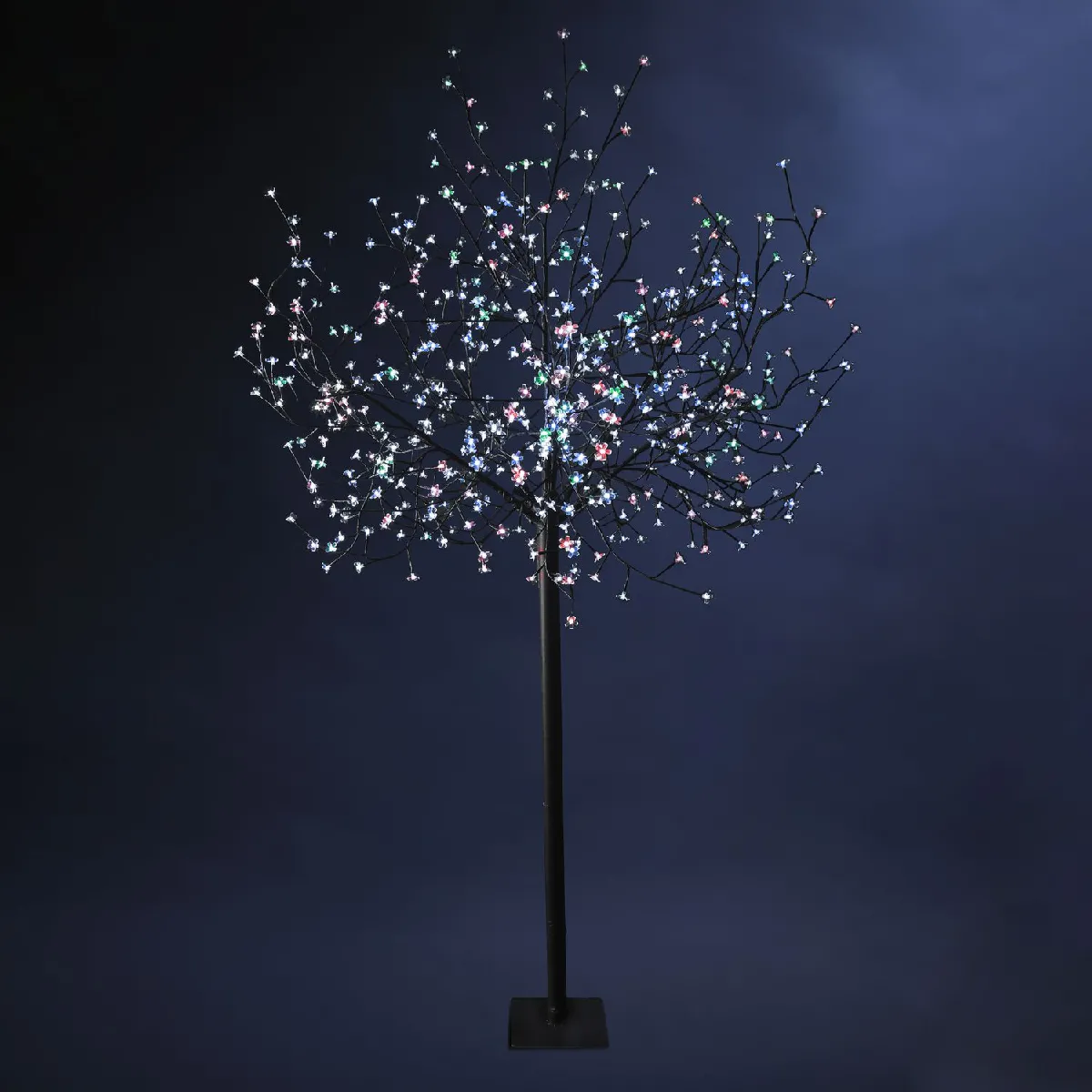 Grand Arbre fleuri lumineux d'extérieur Prunus - 600 LED RGB - Multicouleur