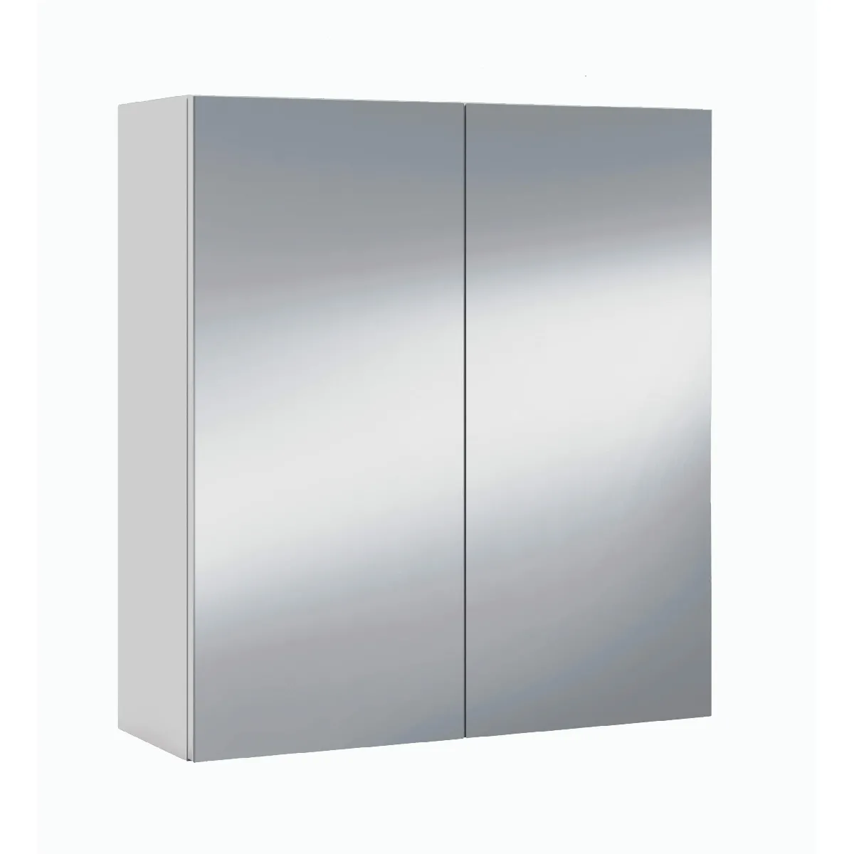 Module dressing 2 portes avec miroir - Blanc brillant Brillance