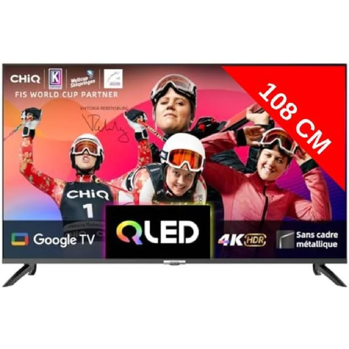 TV QLED 4K 108 cm U43QM8V Google TV, 4K, QLED