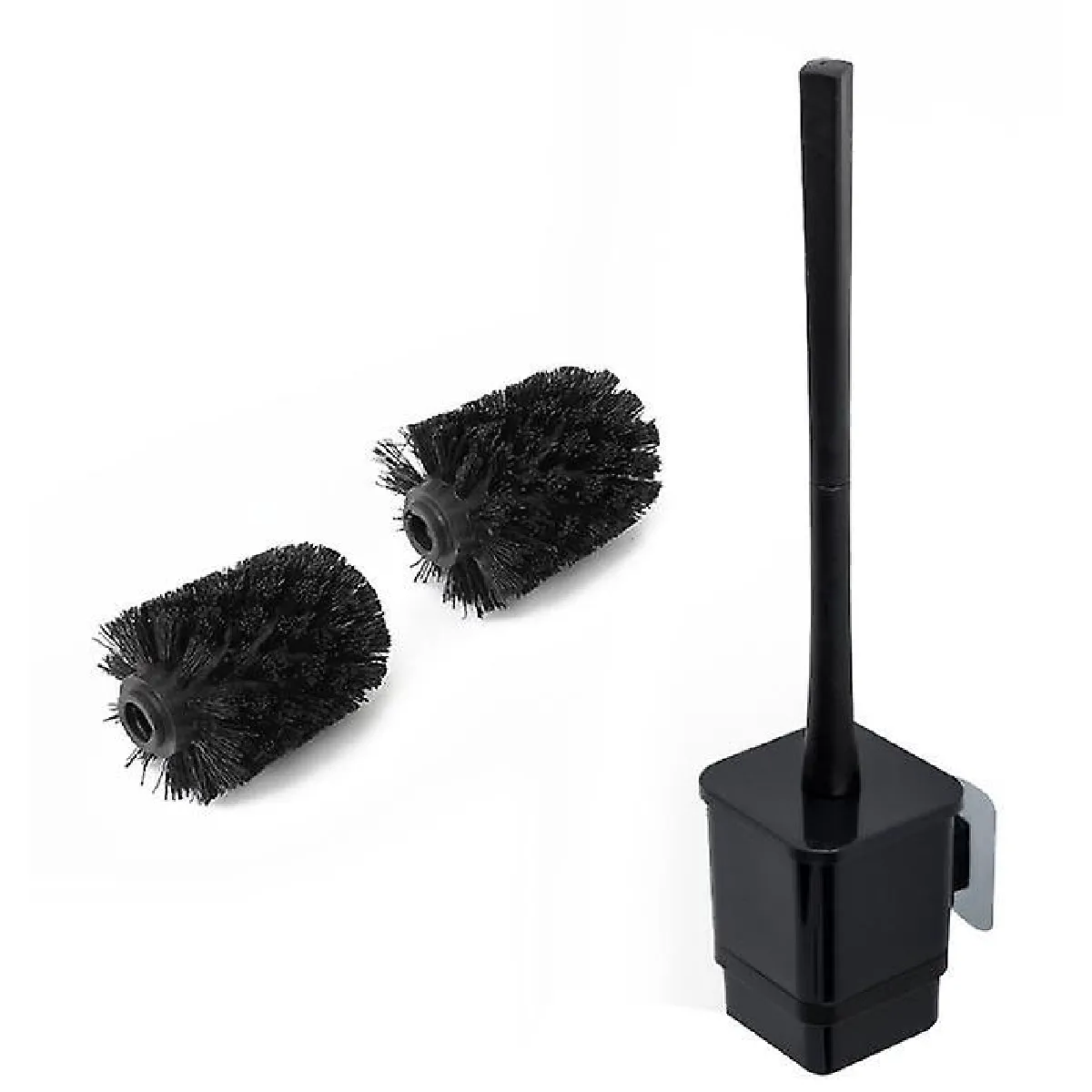 Étagère de toilette ménagère brosse de toilette perforée gratuite brosse de toilette (noir)