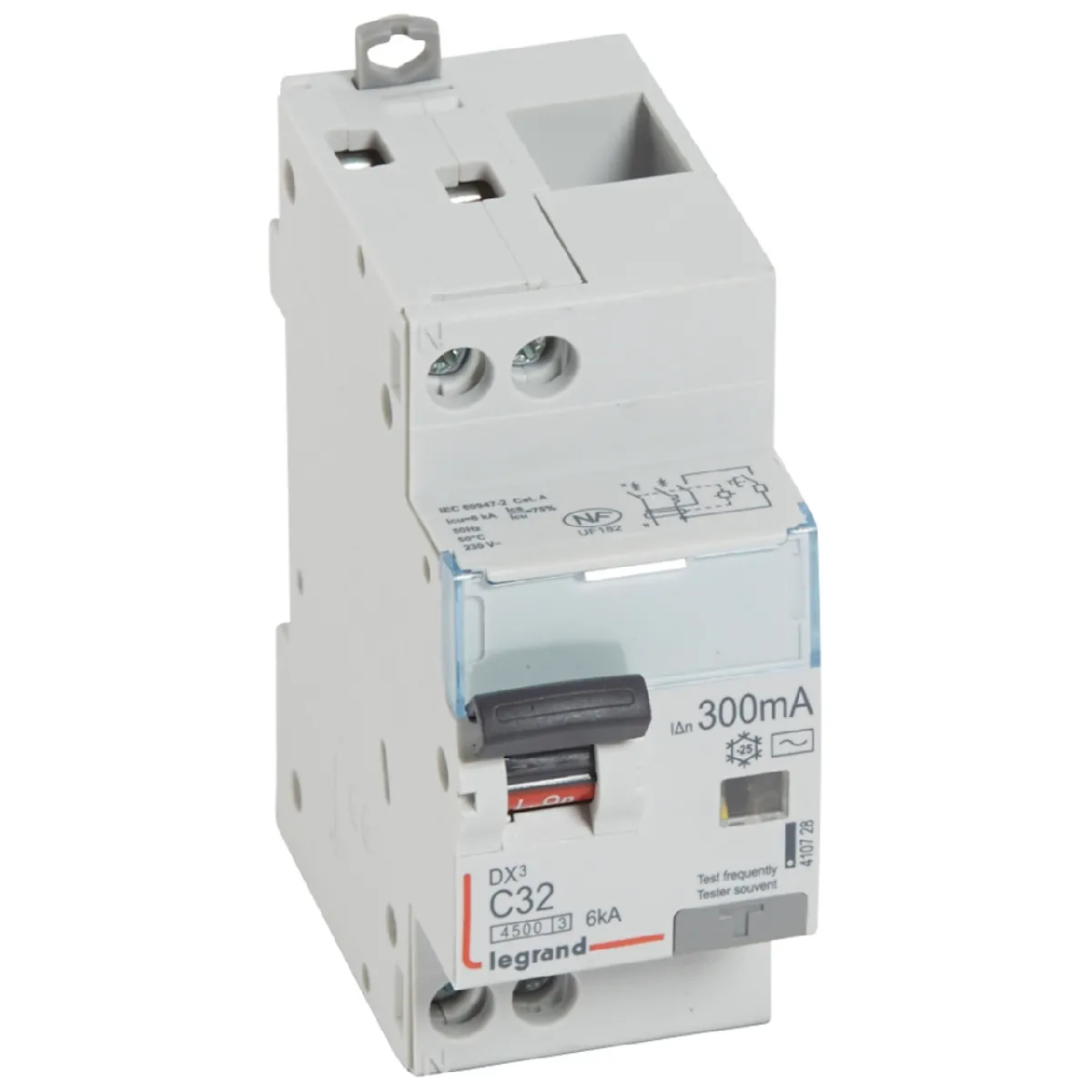 disjoncteur différentiel legrand dx3 32a courbe c 300ma 2 poles type ac - vis / vis - 6ka