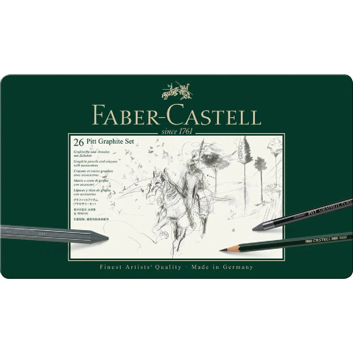 FABER-CASTELL Set crayons PITT GRAPHITE, étui de 26 pièces ()