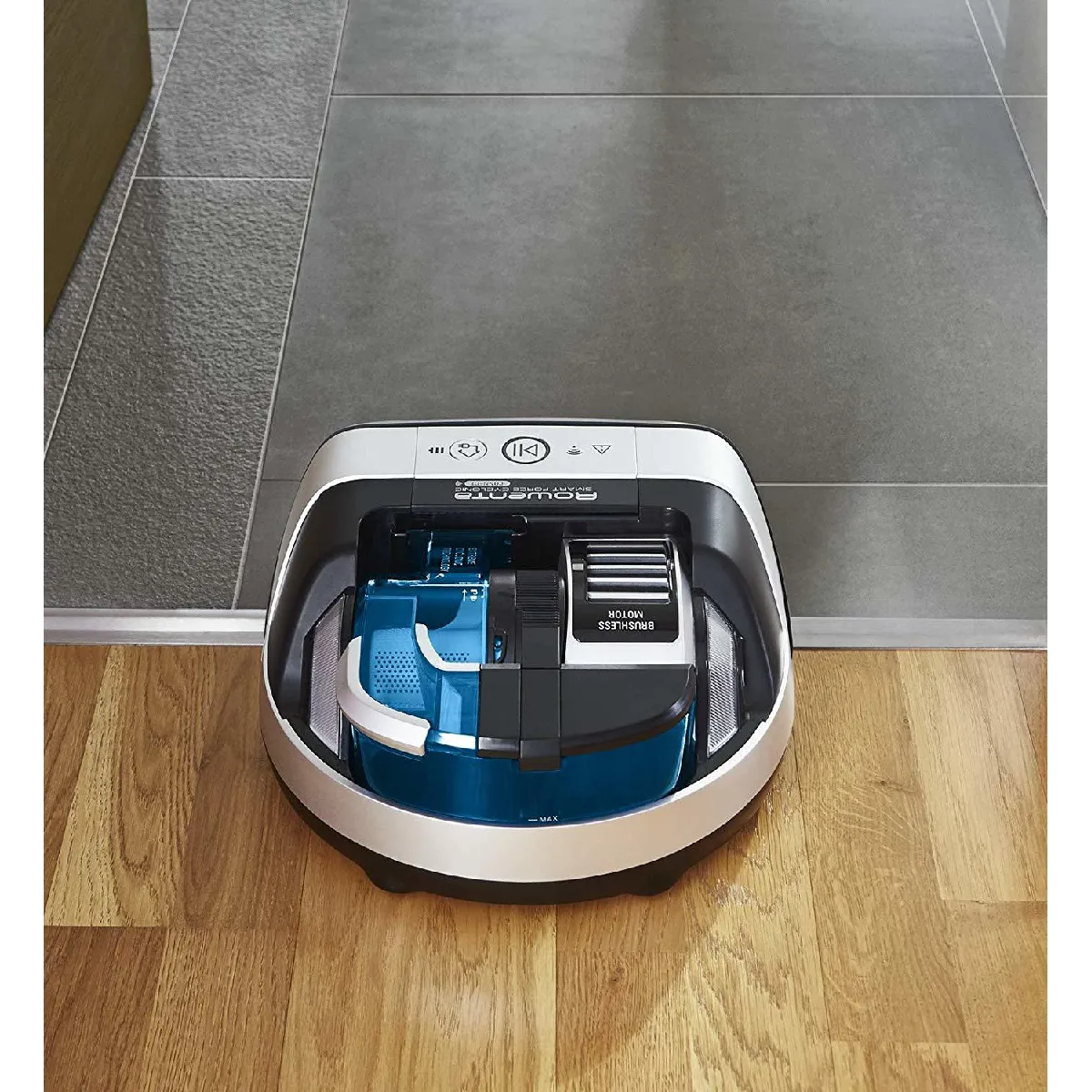 aspirateur robot autonome Connecté Smart Force Cyclonic Jusqu’à 120 minutes bleu gris noir