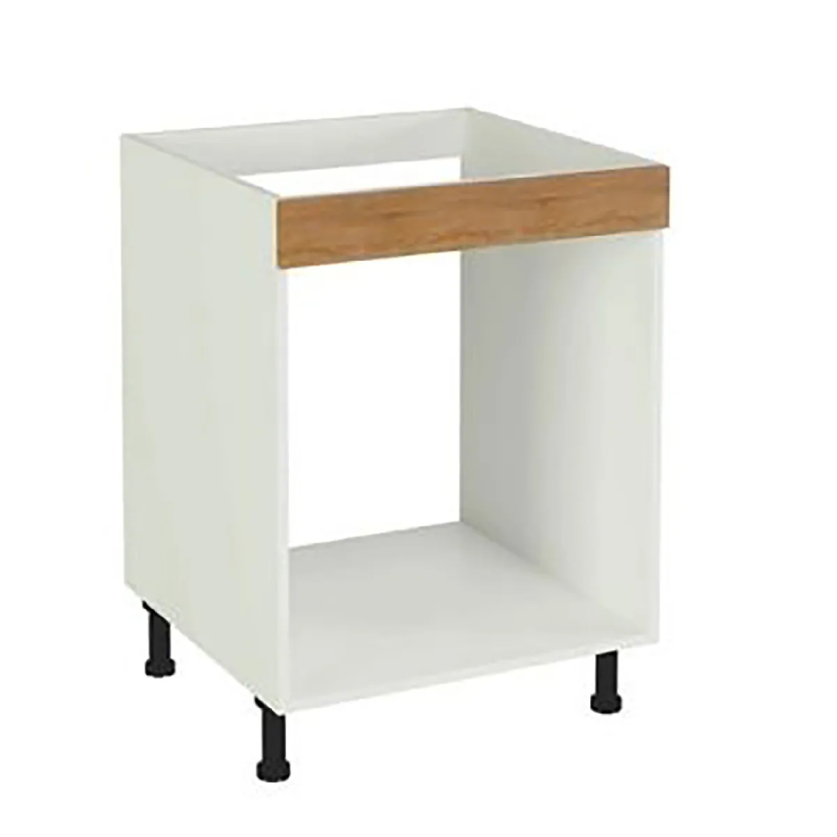 Meuble bas de cuisine pour four coloris chêne cortez - Hauteur 85 x Longueur 60 x profondeur 58 cm