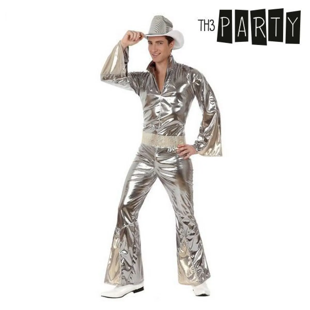 Costume pour homme disco argent - Un déguisement année 80 Taille - M/L pas cher