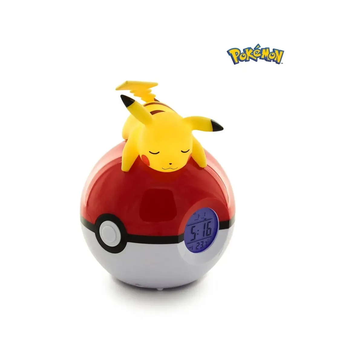 Pokémon - Réveil lumineux Pokeball Pikachu 18 cm