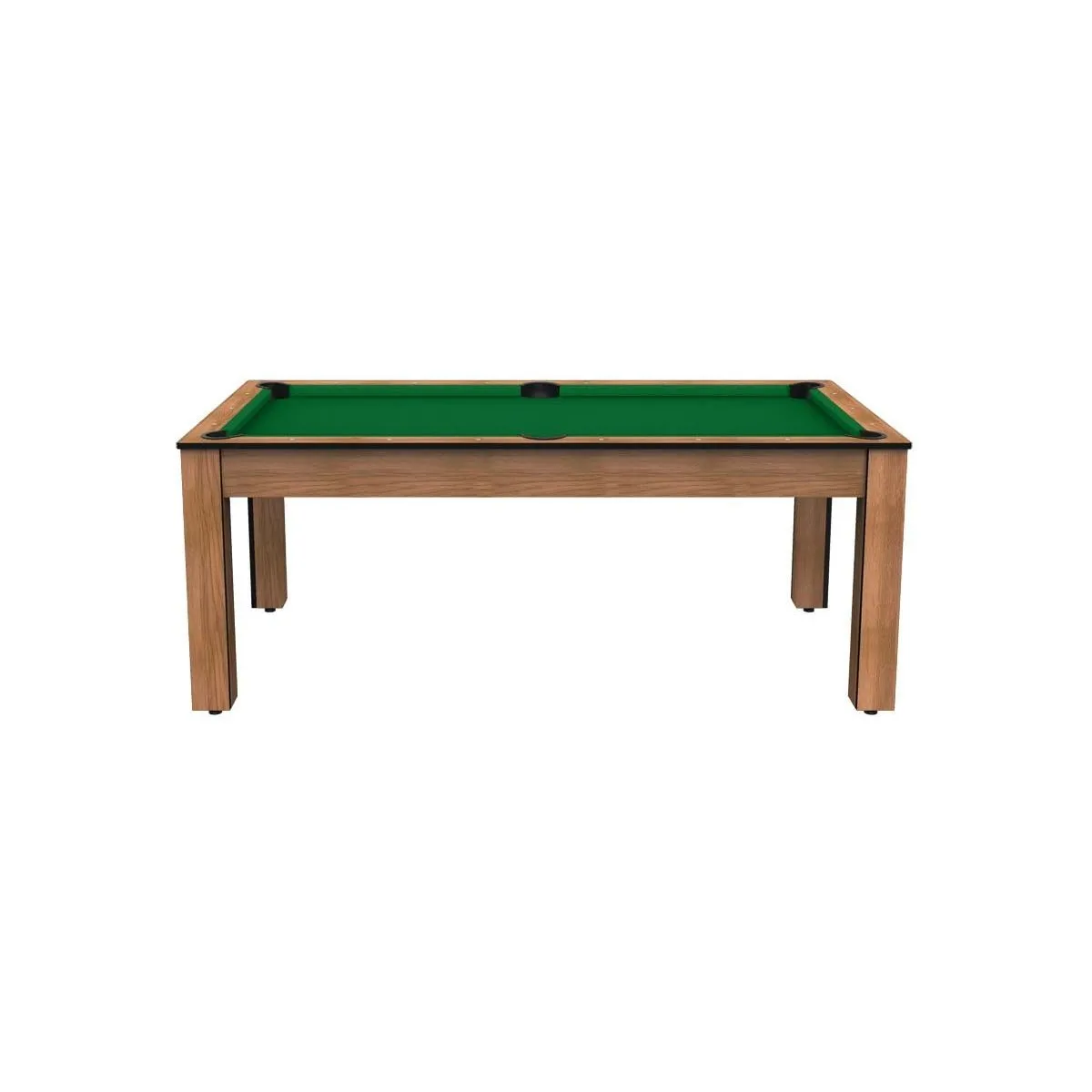 Billard convertible table 8 personnes Arizona (plateau et accessoires en option) Hêtre boisé , Vert (plateau)