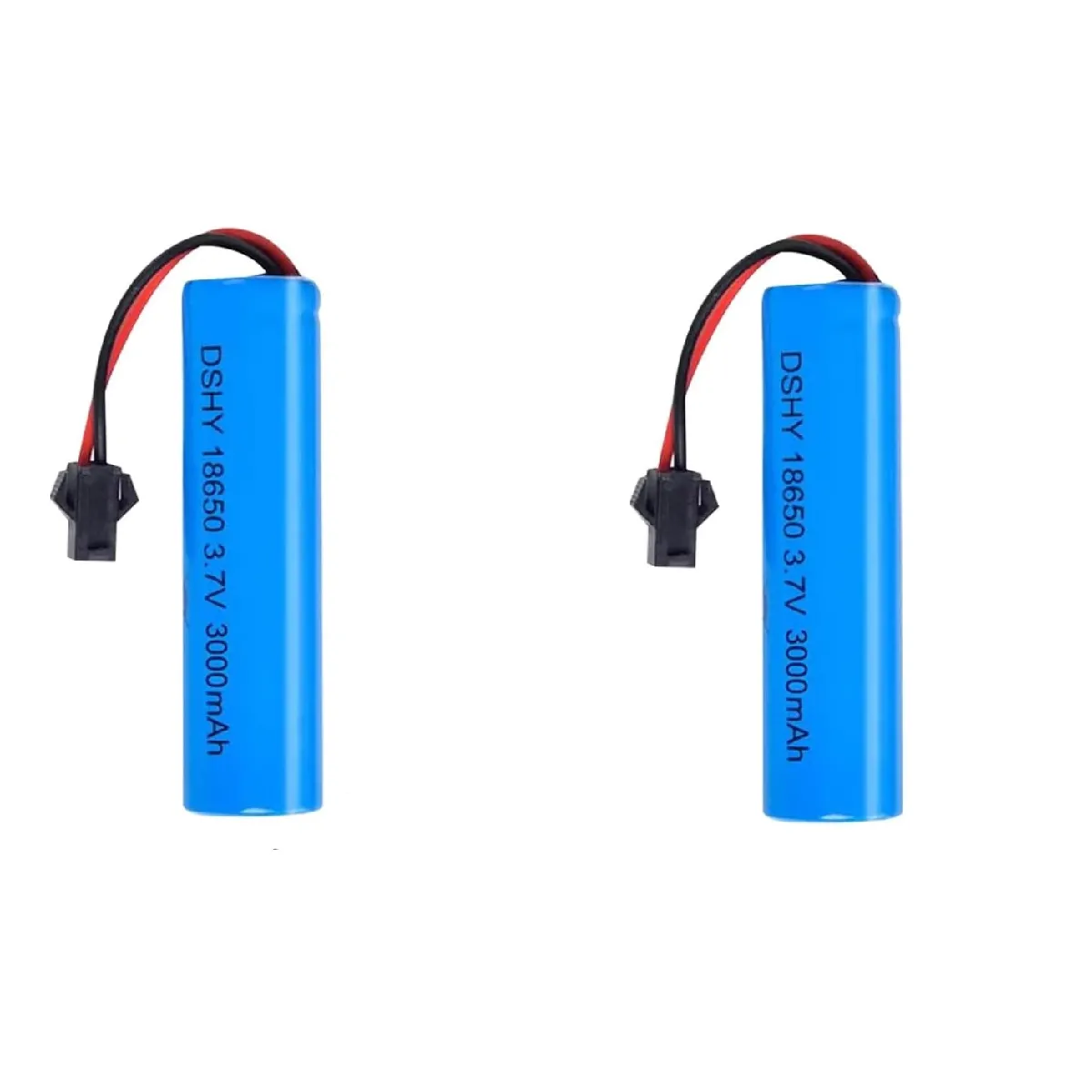 2 Pcs Batteries Lithium-Ion 3.7V 3000mAh Plug SM-2P Compatible avec DE45 DE42 1 :14 Off-Road & Drift Racing