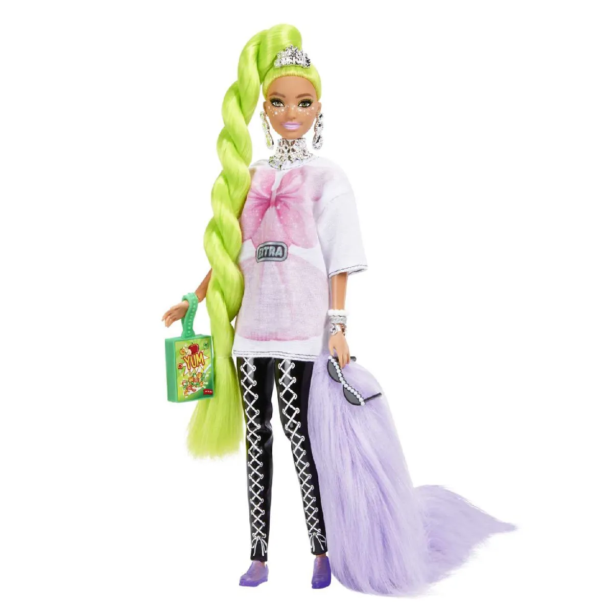 mattel-barbie-extra-poupee-mannequin-n-11-aux-cheveux-verts-fluo-et-accessoires-multicolore-0194735024445