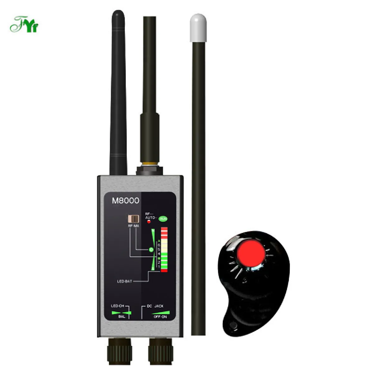 Détecteur Anti-espion Radio 1Mhz-12GH, Mini détecteurs de traqueur automatique de signal RF Caméra d'espionnage caché GSM GPS Tracker Finder Dedektor,(noir)