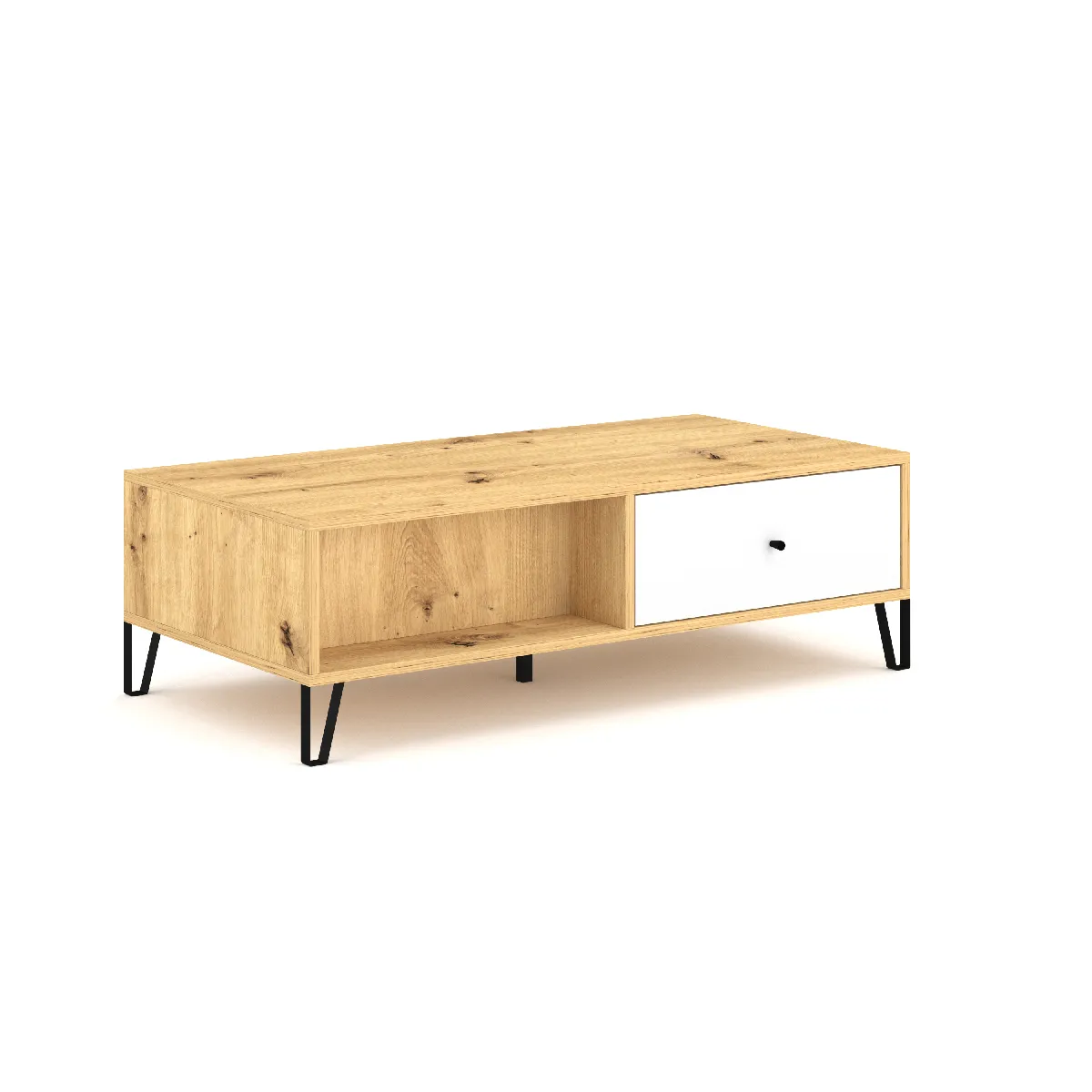 Table Basse BILBAO BL11 Chene Artisan/Blanc Mat