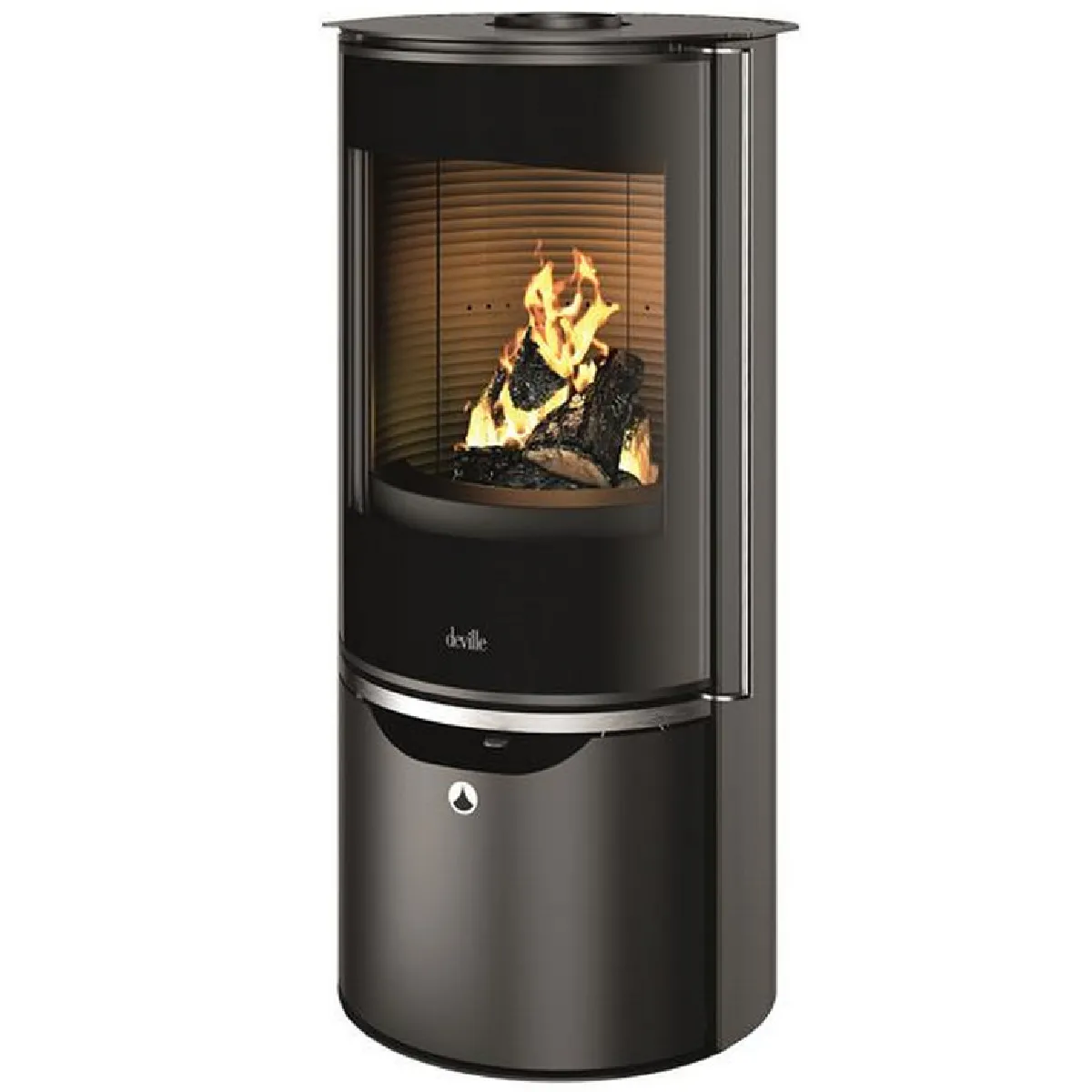 Poêle à bois fonte 6kw noir - c077bx-06 - DEVILLE