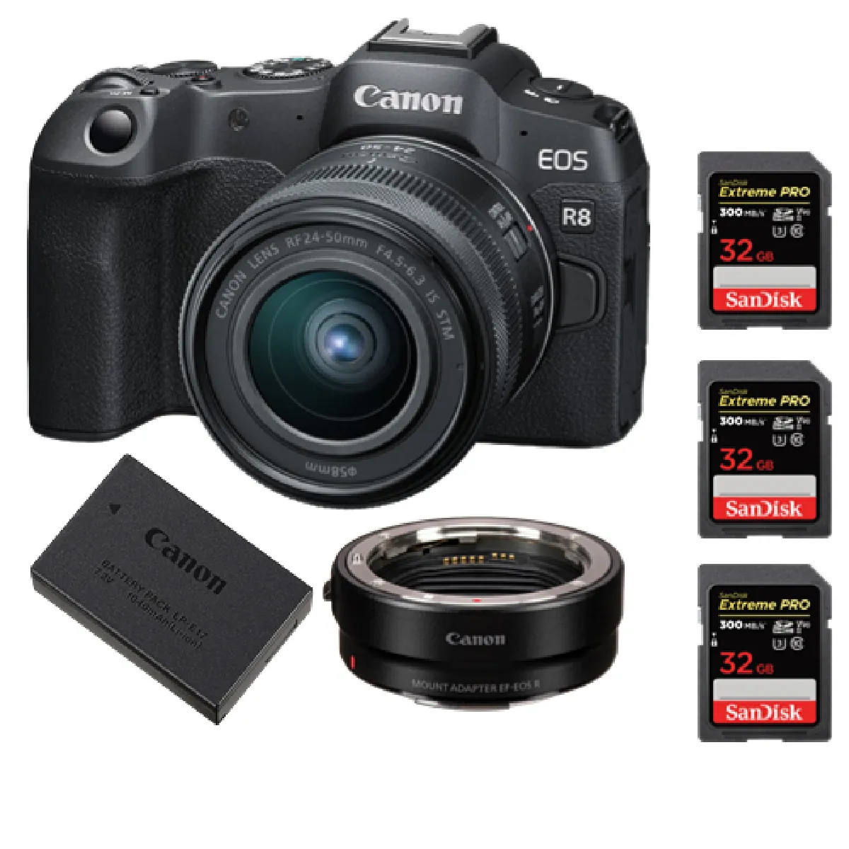 canon-eos-r8-boitier-objectif-rf-24-50-mm-f-4-5-6-3-is-stm-ef-eos-lp-e17-sandisk-32-go-3-pieces-0603765651717