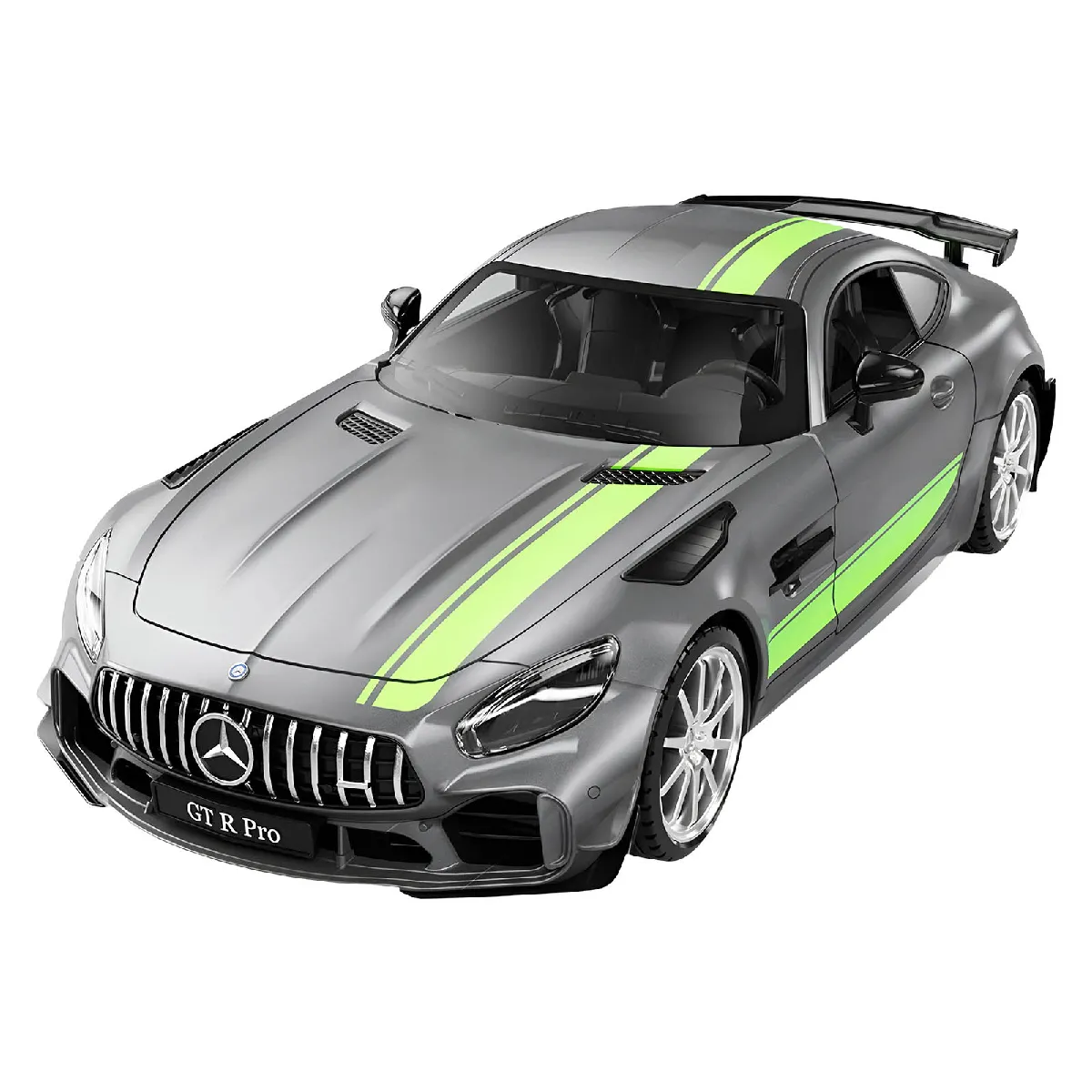 Techkidz Voiture Télécommandée Mercedes AMG GTR Pro Échelle 1/12 Vitesse 12km/h Gris