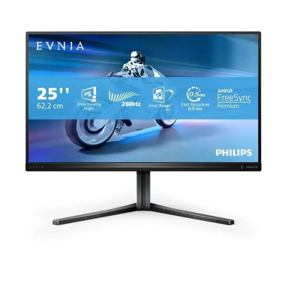 Ecran PC Gamer - PHILIPS - 25M2N5200P - 24,5 IPS FHD 1920 x 1080 - 0,5ms - 280Hz - HDMI DP - Ajustable en hauteur