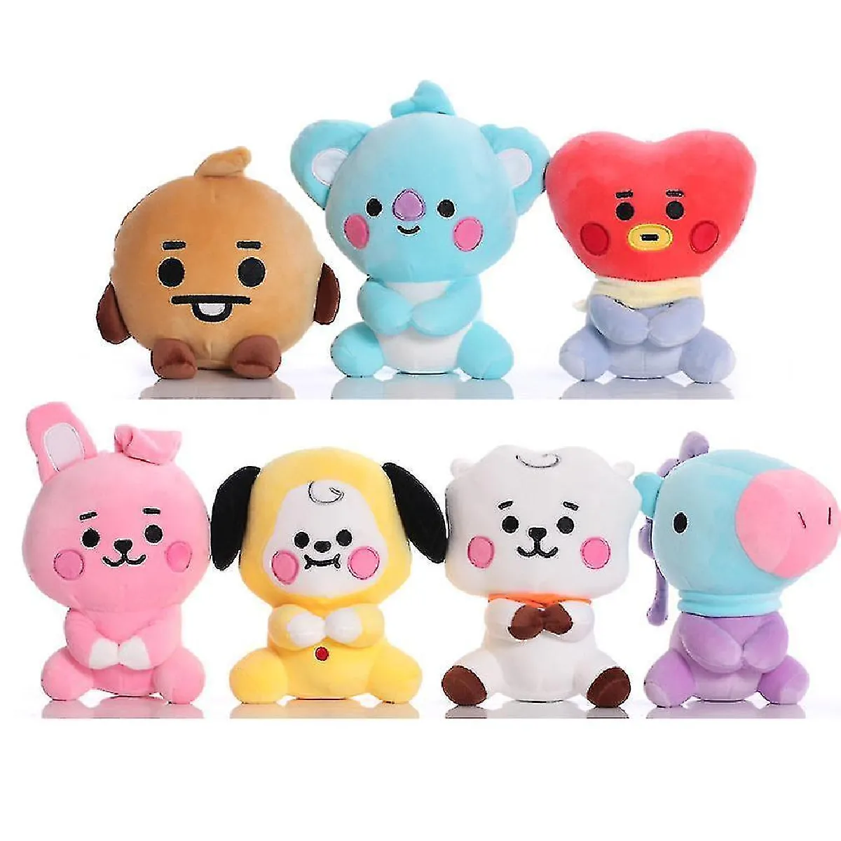 7pcs kpop bts peluche mignonne douce poupée peluche pour les fans