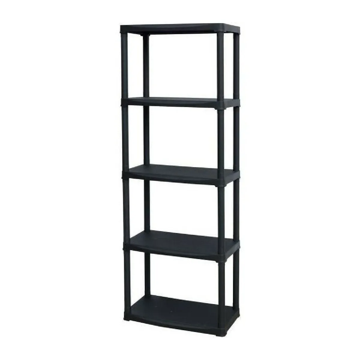 TOOD Etagere en resine 5 tablettes - Hauteur 176 cm Largeur 60 cm - Noir