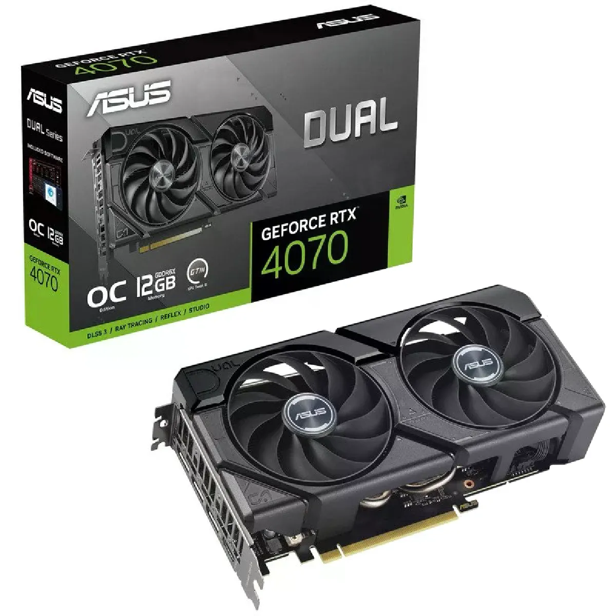 Carte graphique Asus Dual GeForce RTX 4070 EVO OC Edition 12 Go GDDR6X DLSS3