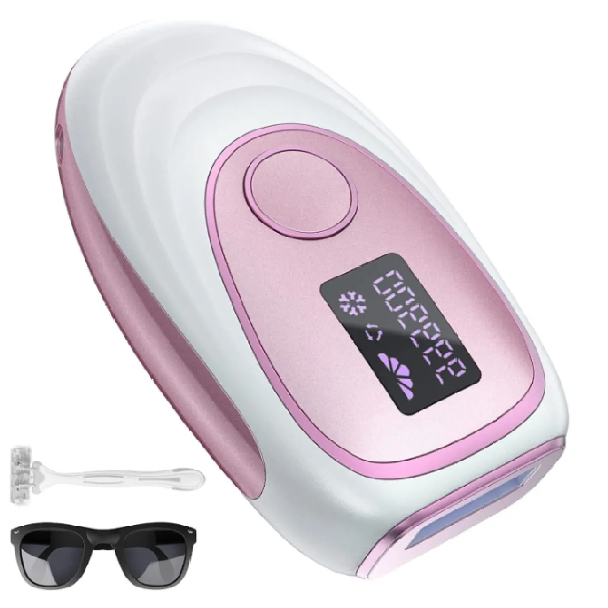 Système d'épilation IPL, 999 000 flashs, fonction de refroidissement par glace, épilateur laser permanent et indolore, rose