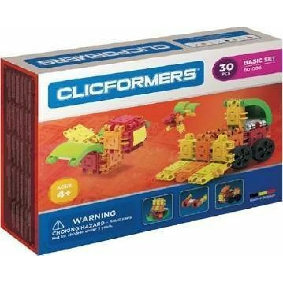 Clicformers Jeu de Construction, Ensemble de Base de 30 pièces, Jouet Fille et garçon STEM pour des Heures de Plaisir, Jeux educatif 4 Ans jusqu'à 12 Ans