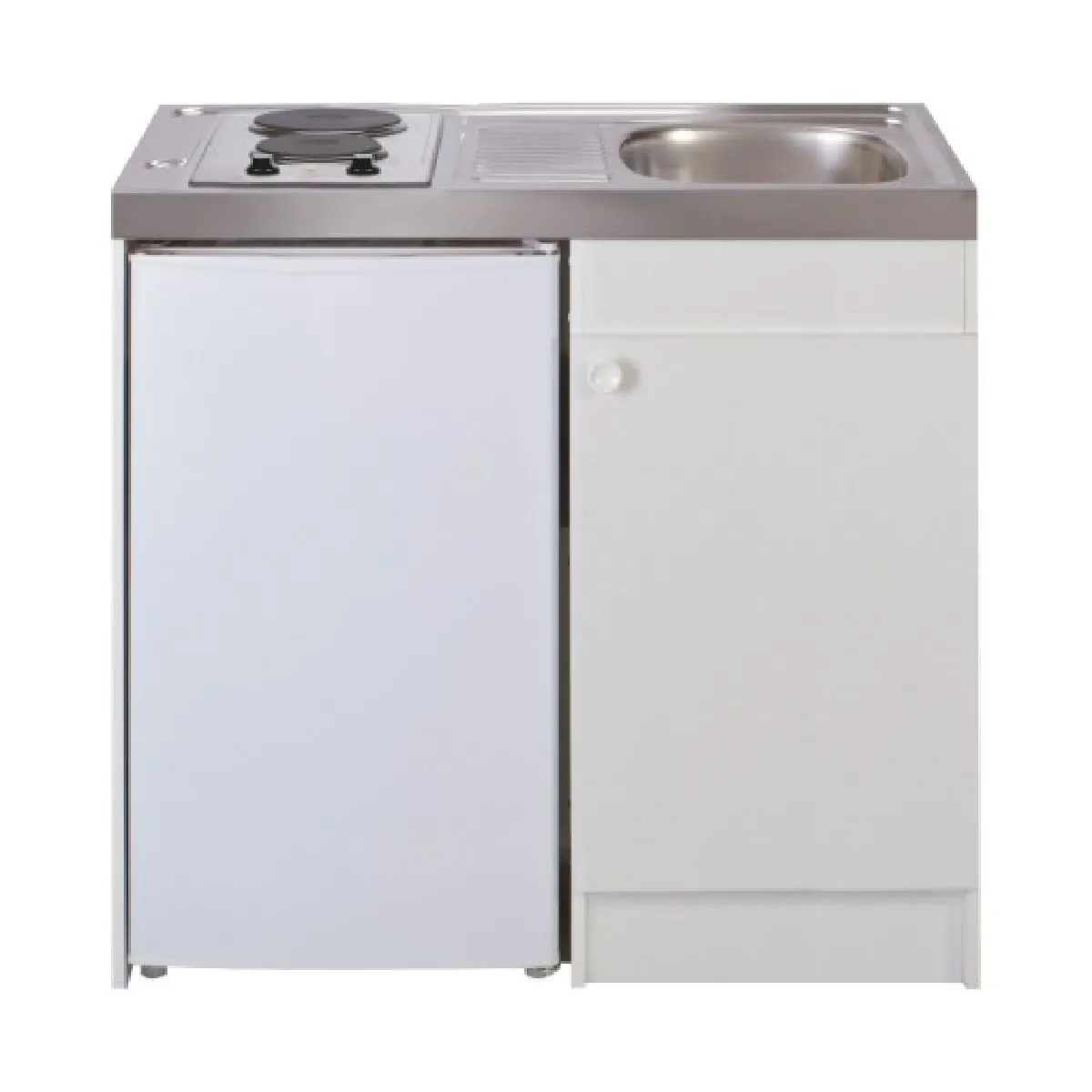 Kitchenette 100cm domino électrique meuble 1 porte frigo