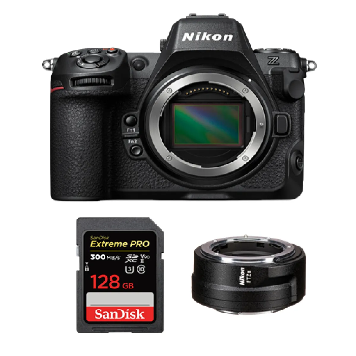 Nikon Z8 Boîtier + Nikon FTZ II + Carte SanDisk 128 Go Extreme PRO SDXC UHS-II 300 Mo