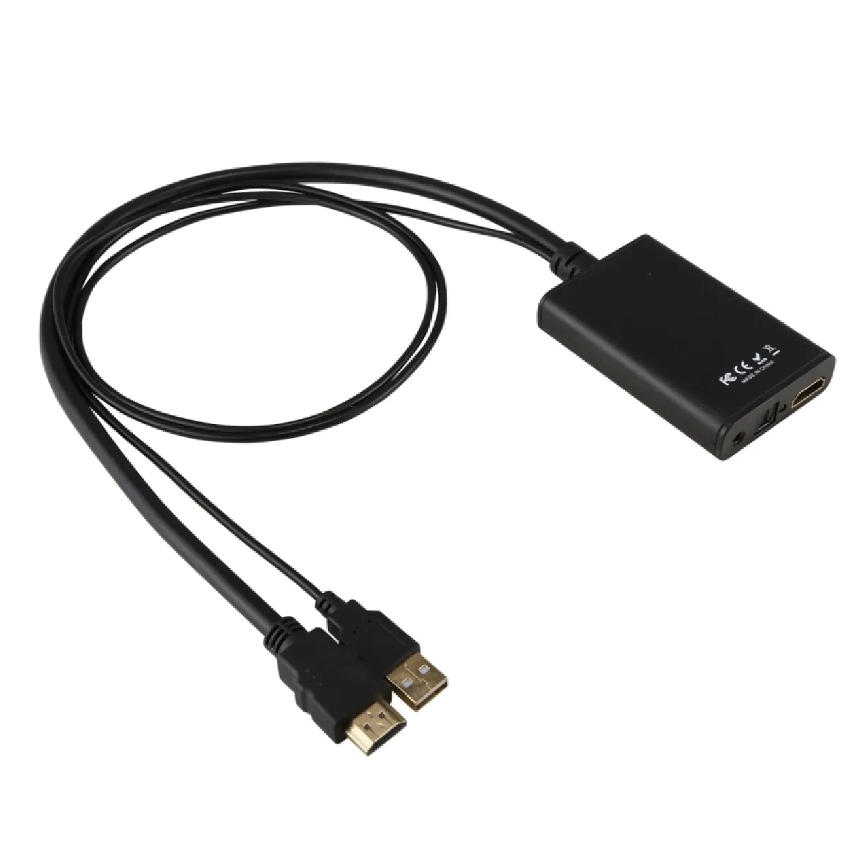 HDMI vers HDMI + audio 3,5 mm + convertisseur 3D SPDIF 4K x 2K, alimentation d'énergie