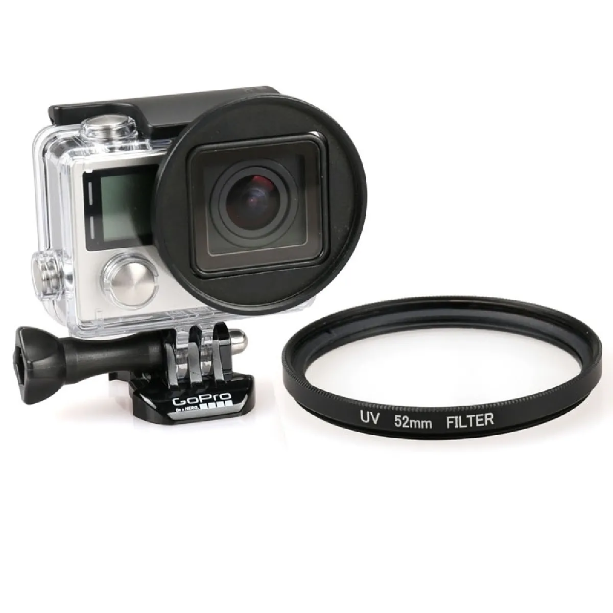 Filtre pour GoPro HERO 4 / 3+ de lentille UV de cercle rond de 52mm