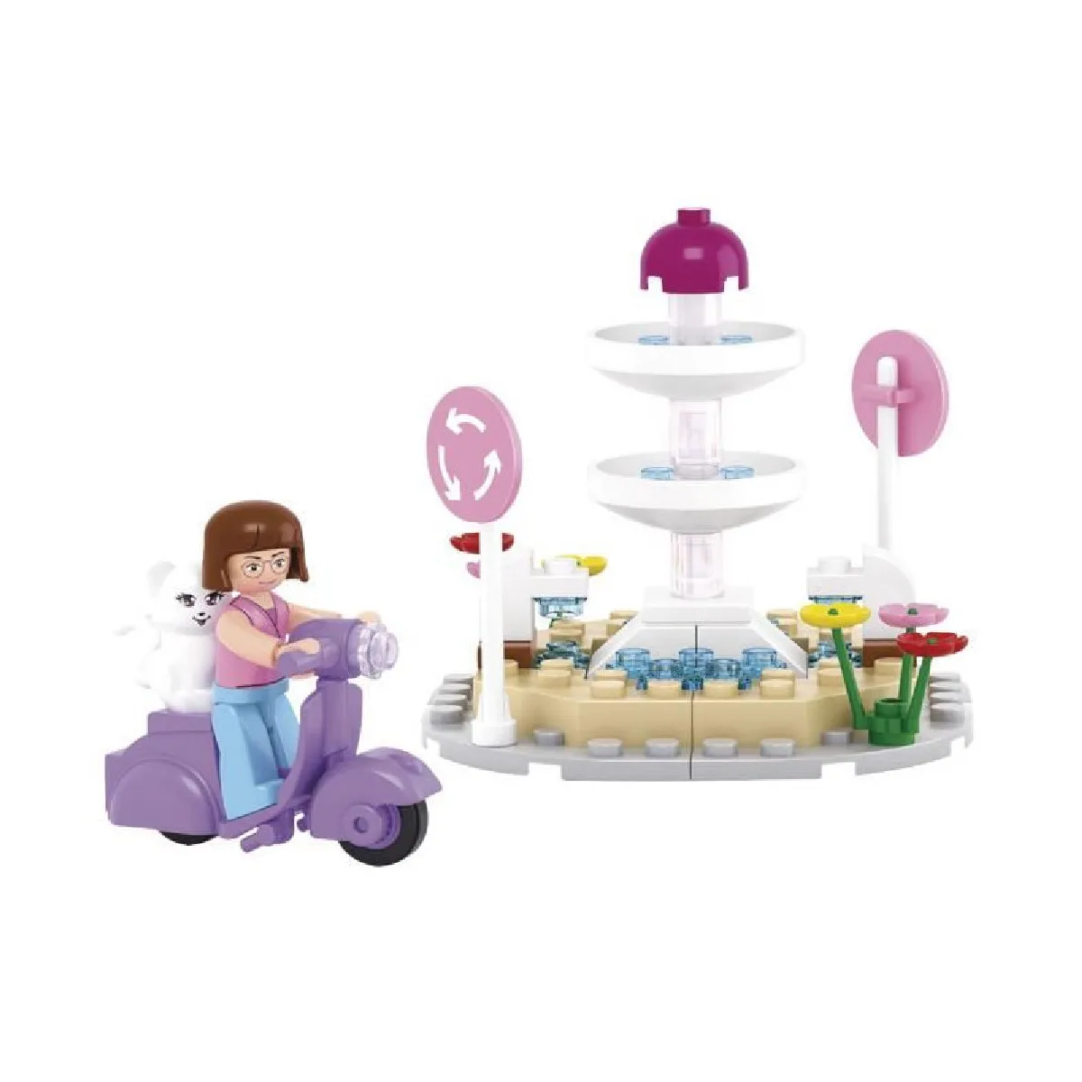 Briques Compatibles Lego - Construction - Reve de fille - - Fontaine - Sluban