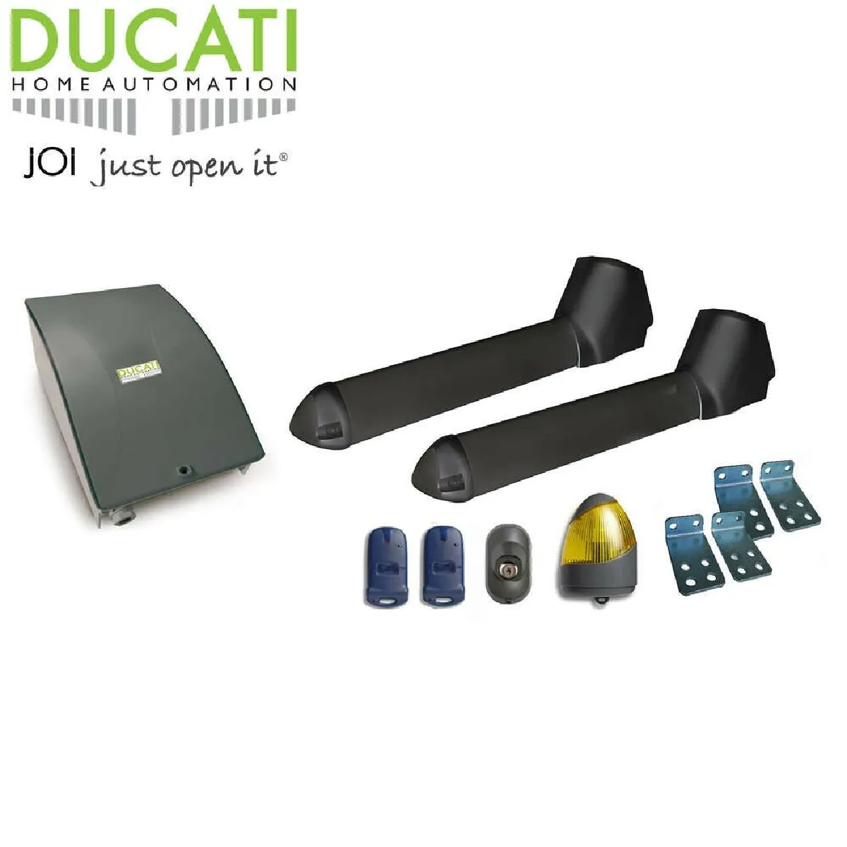 Kit SW7000 Ducati Home-Automation - Automatisme De Portail - 2 Vantaux De 2,25 m De Long (Portail Total 4,5 m) Max 450 kg