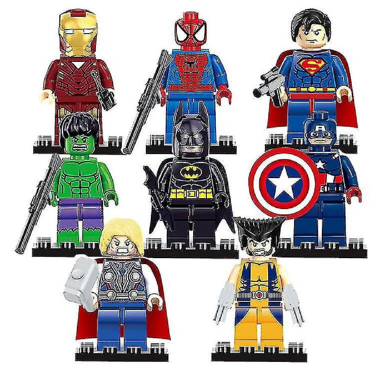 8 PCS Marvel Avengers Super Hero Comic Mini Figures DC MINIFIGURE CADE