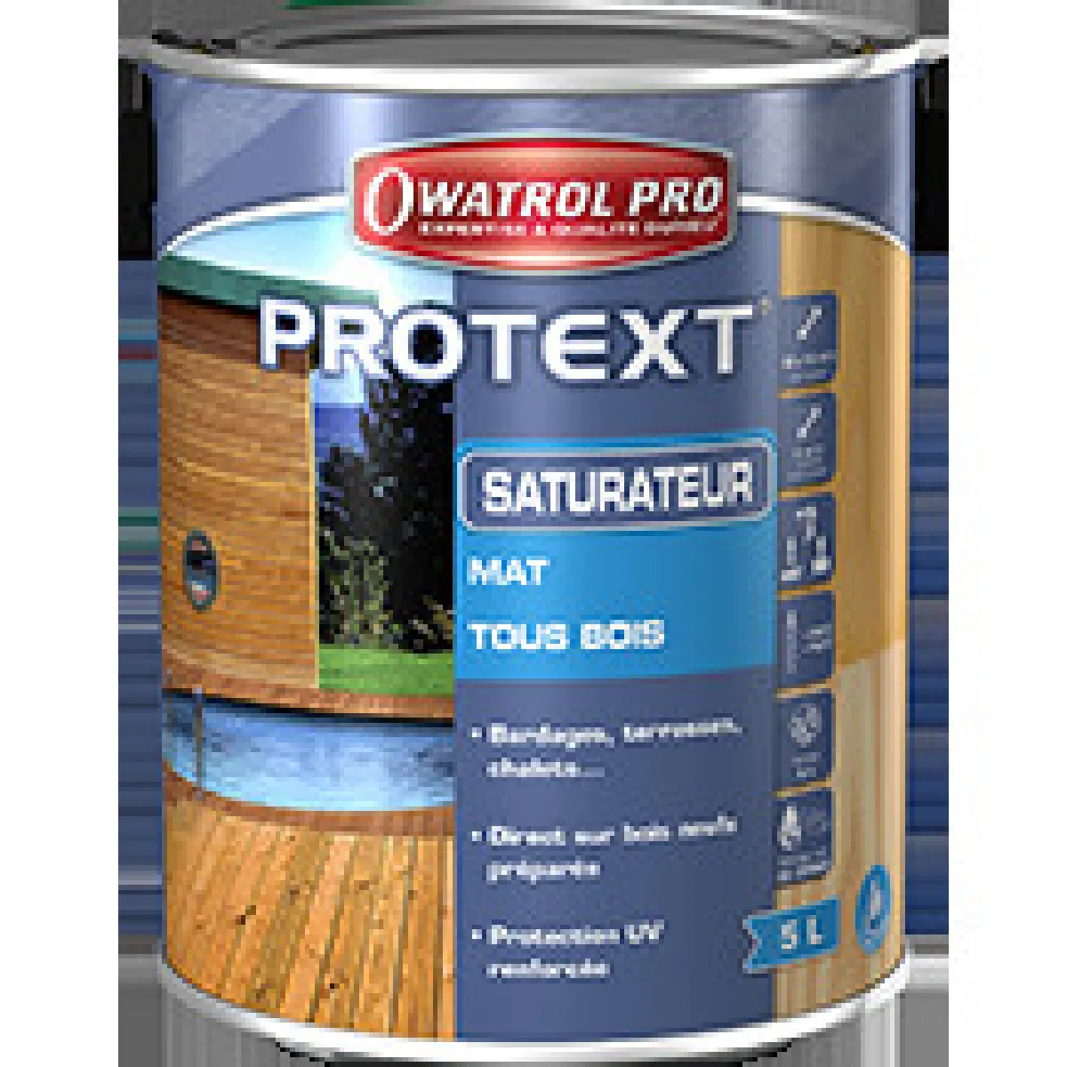 Saturateur phase aqueuse Protext OWATROL - bidon 5L - Miel - 669