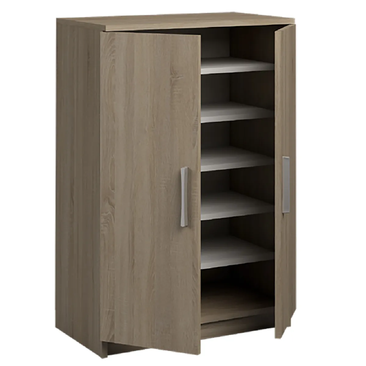 Armoire Meuble à chaussures coloris chêne cortez - Hauteur 90 x Longueur 60 x Profondeur 35.6 cm