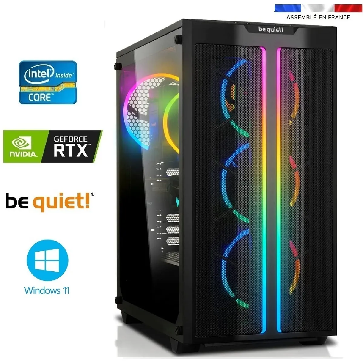 PC Gamer intel I9-13900KF + Watercooling - RTX 4060Ti 8GO - 32GO RAM - SSD 1To + HDD 4To - WIFI - Be Quiet! Base 500 FX - Windows 11