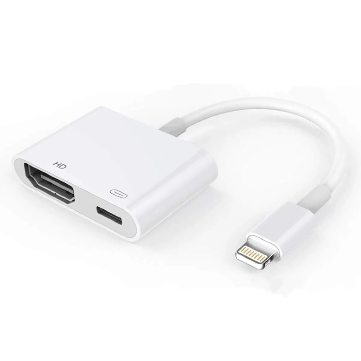 Adaptateur AV numérique HDMI à Lightning 8 broches + Port de chargement USB pour périphérique d'affichage à écran télévision HD VGA 1080P