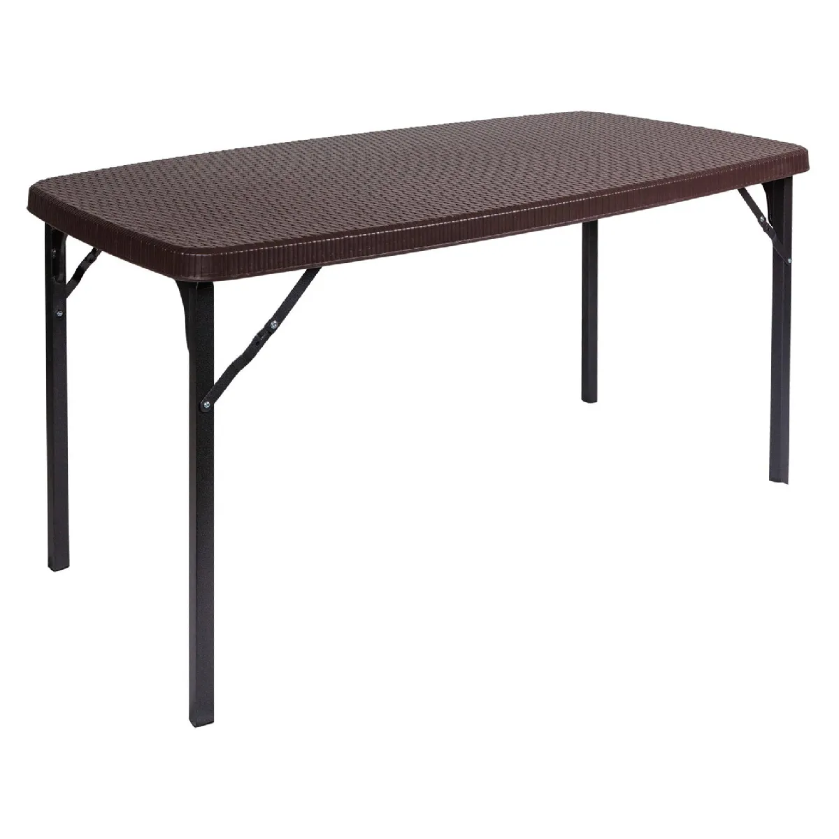 Table d'extérieur pliable, noir, 152 x 84 x h74 cm