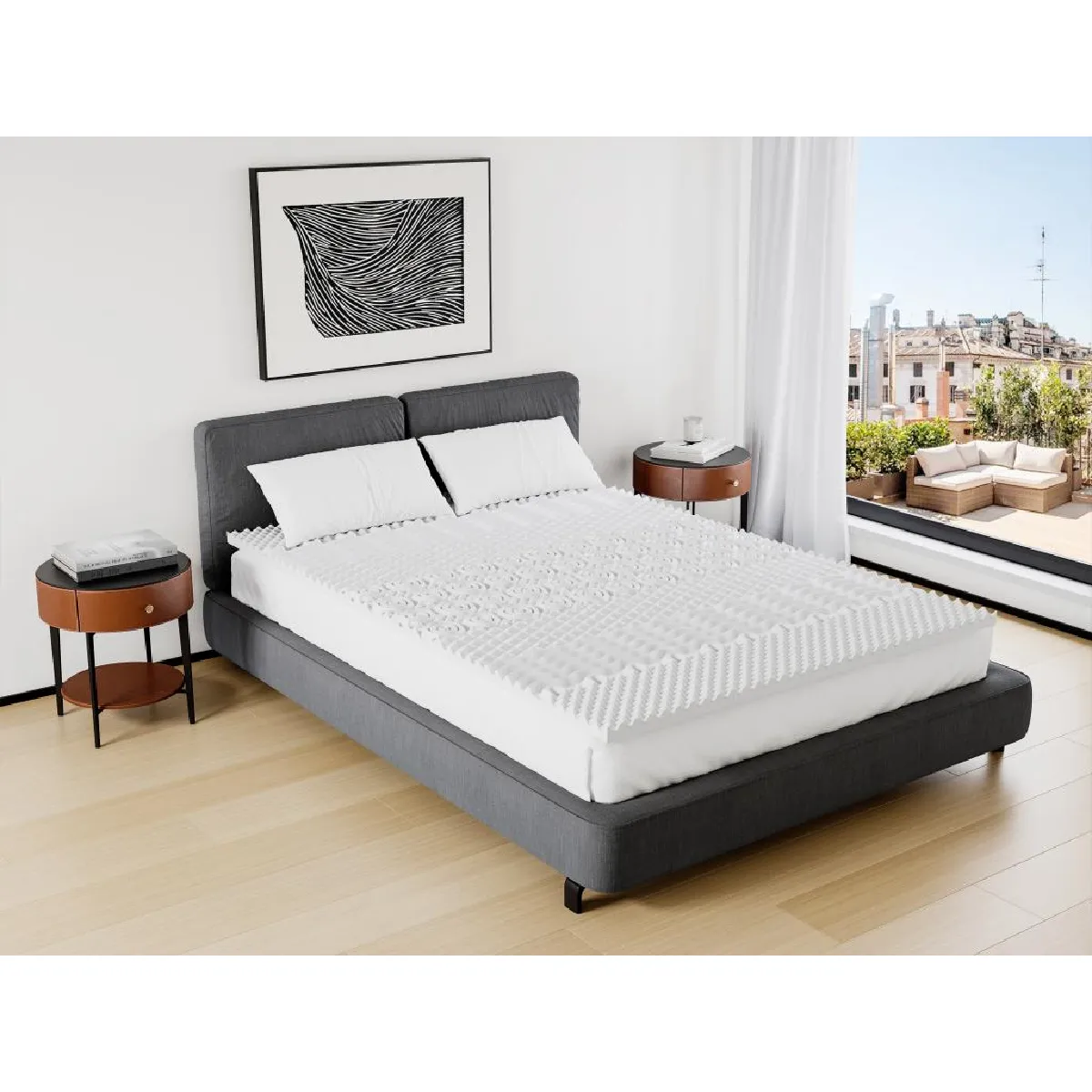 Surmatelas 180 x 200 cm mémoire de forme 7 zones ép.5cm - ARTISSA de YSMÉE