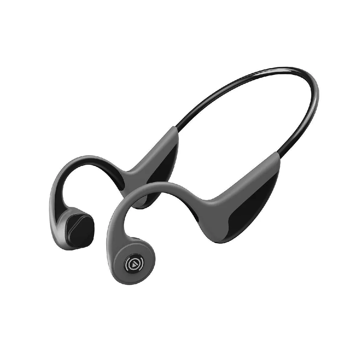 Casque Conduction Osseuse Bluetooth,Ecouteurs Conduction osseuse sans Fil Oreillette Bluetooth avec Microphone HD pour l'écoute du Sport Cyclisme Courir Gym (5 Heures de Temps de Jeu),Noir