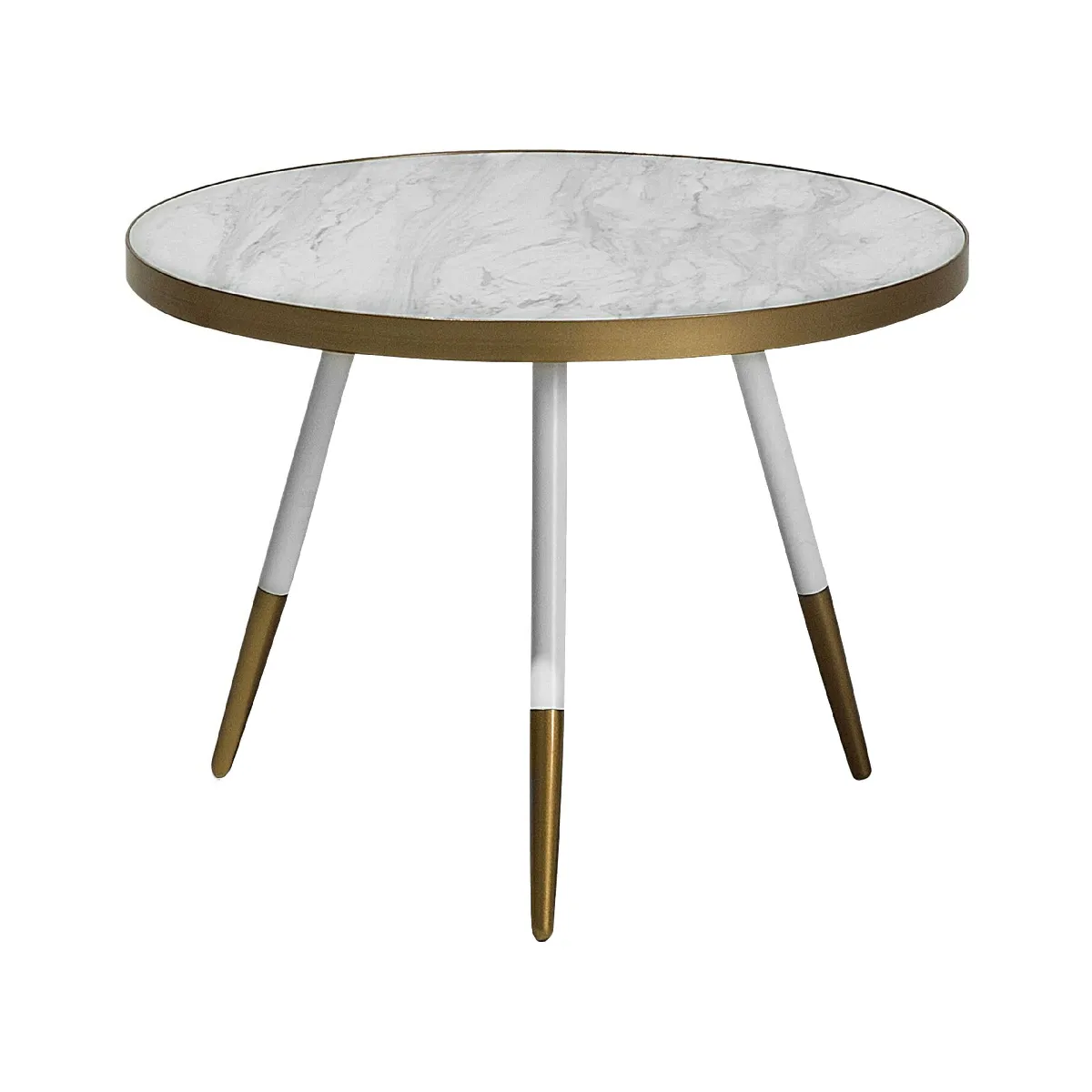 Table basse MDF Marbre blanc RAMONA