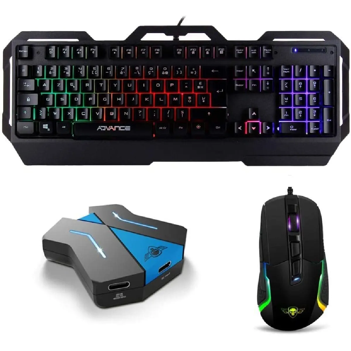 Pack TOP 1 GTA 250 Clavier Souris et Convertisseur CrossGame Xbox One PS4 PS3 Nintendo Switch