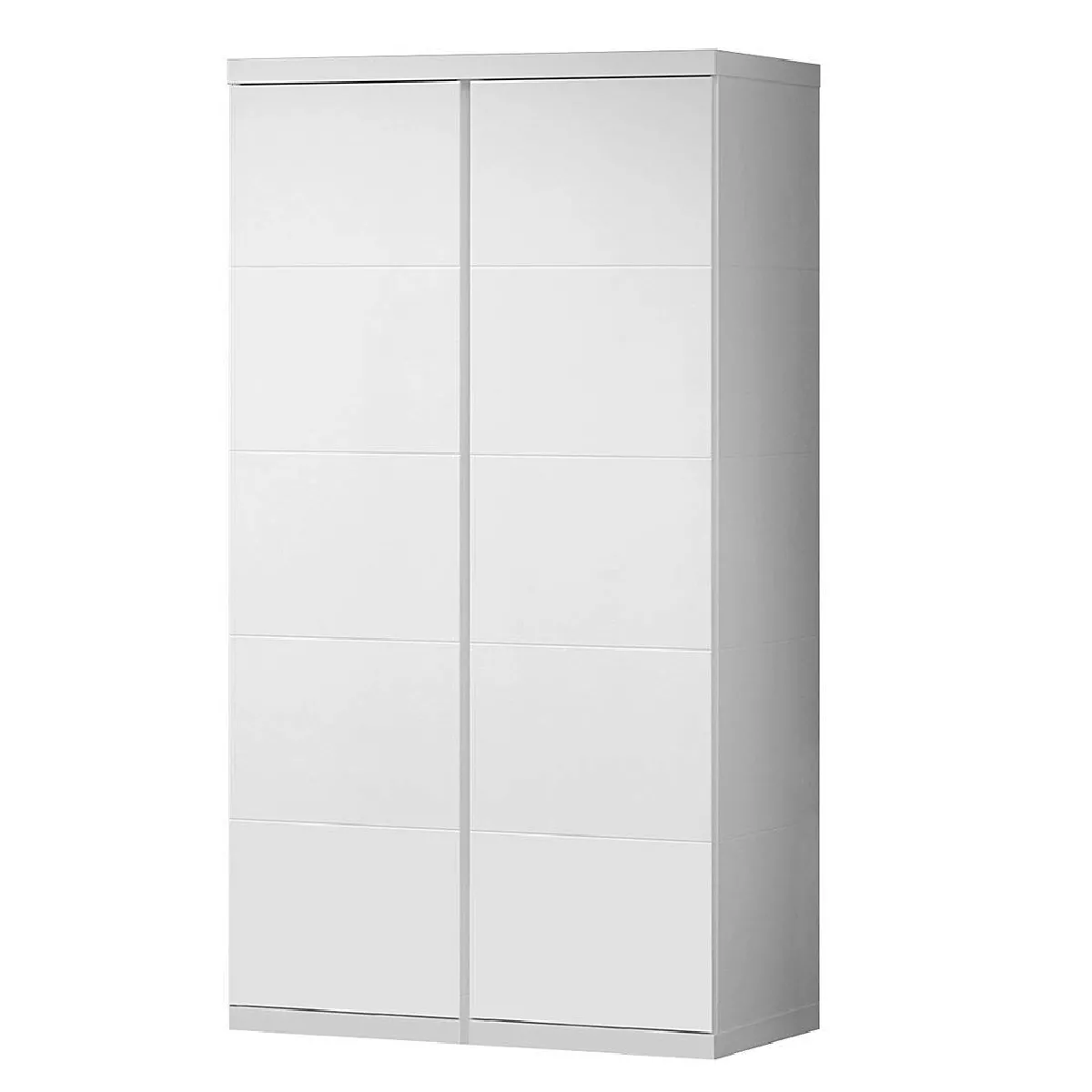 Armoire 2 portes 110x57x205 cm laqué blanc - CROFT