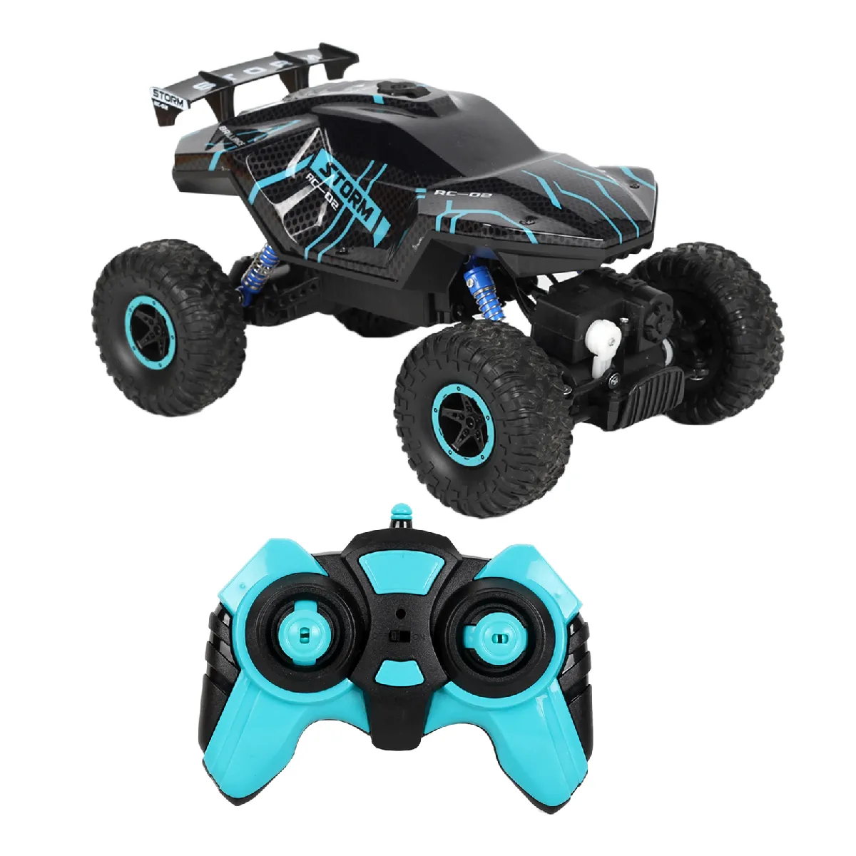 1:16 4WD 4x4 RC Crawler 2.4G LED Light Off-Road Monster Truck Rouge