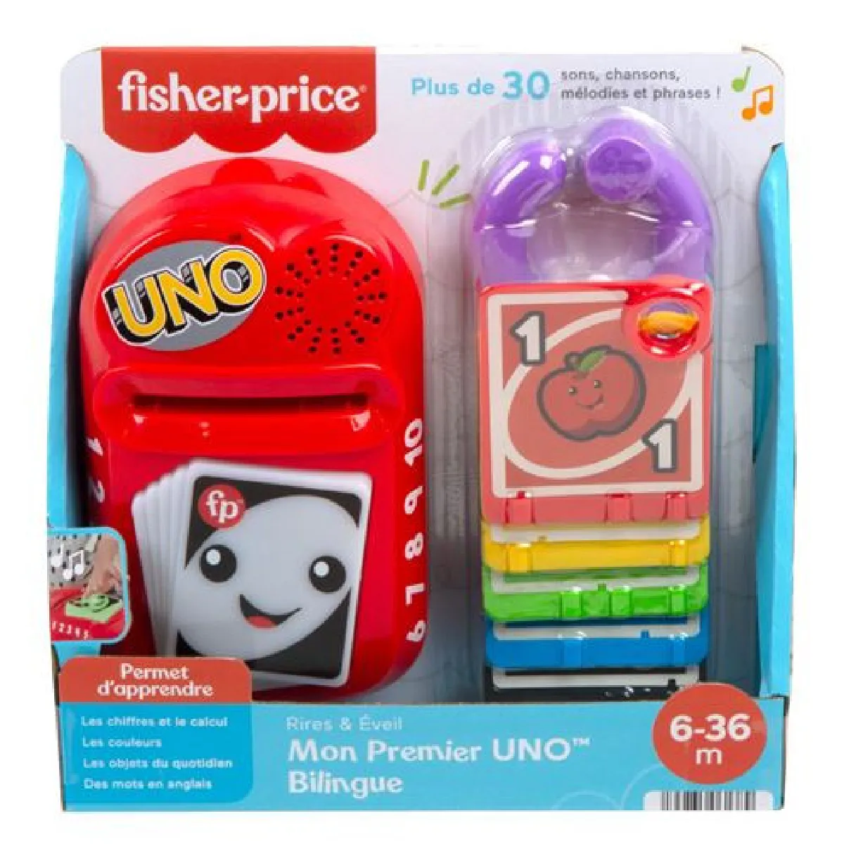 Jeu d éveil Fisher Price Mon premier Uno bilingue