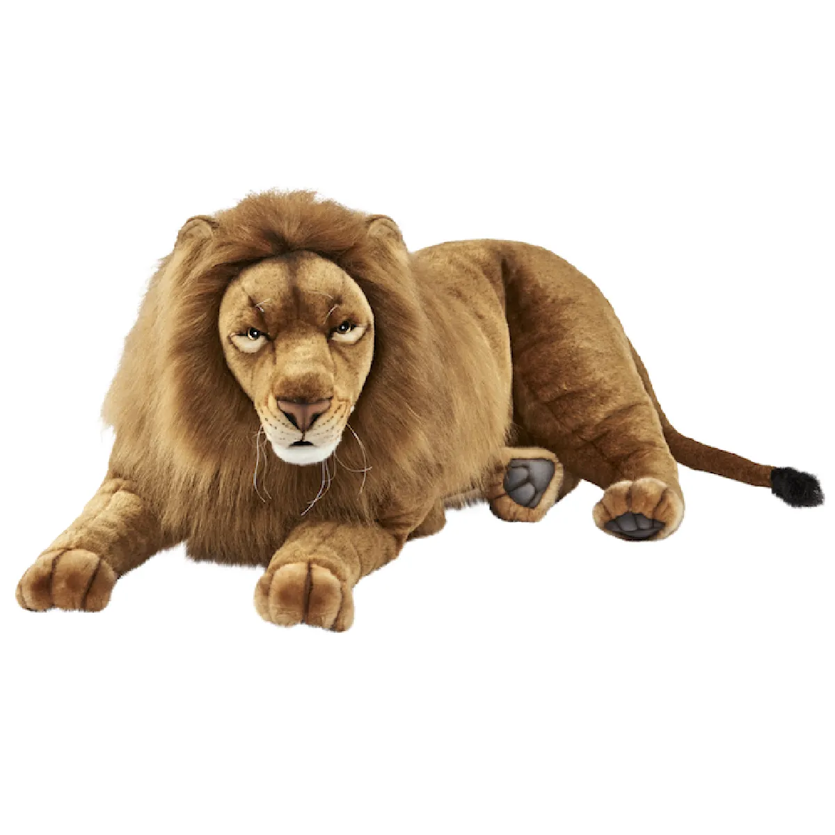 Hansa Peluche Geante Lion Couche 100cmL