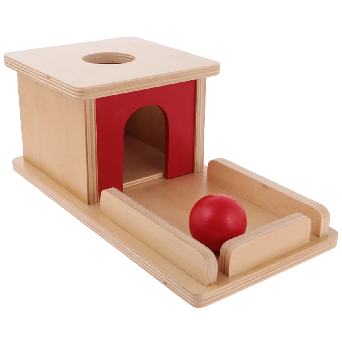 Jeux Educatif Montessori Sensoriel Boule et Boîte Jouet à Appairer en Bois Matériel Education Précoce pour Enfant Bébé